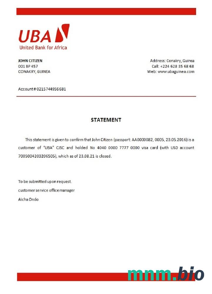 Przykład zamknięcia Gwinei UBA w formatach Word i PDF